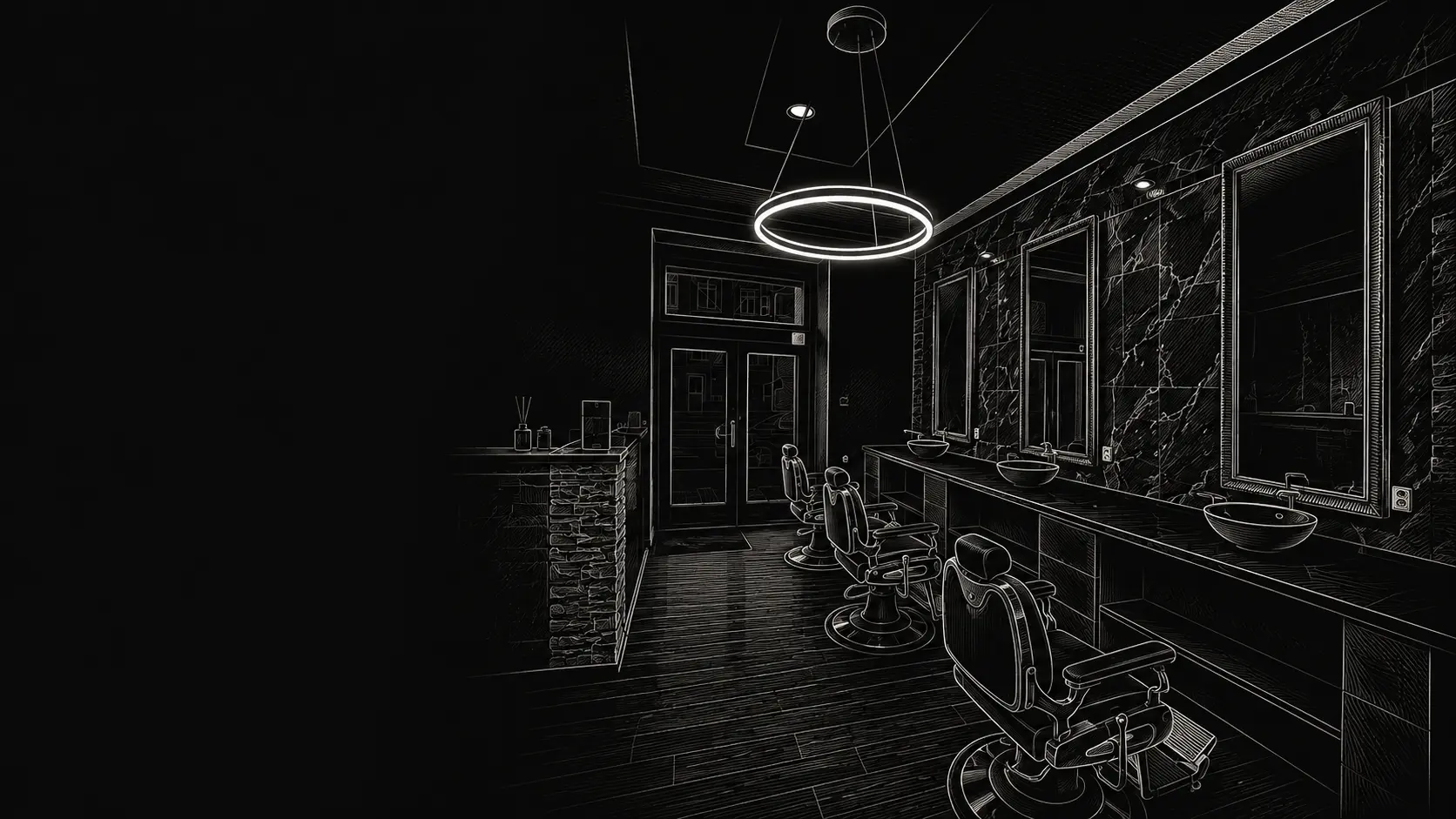 Interiér All-in Barbershop