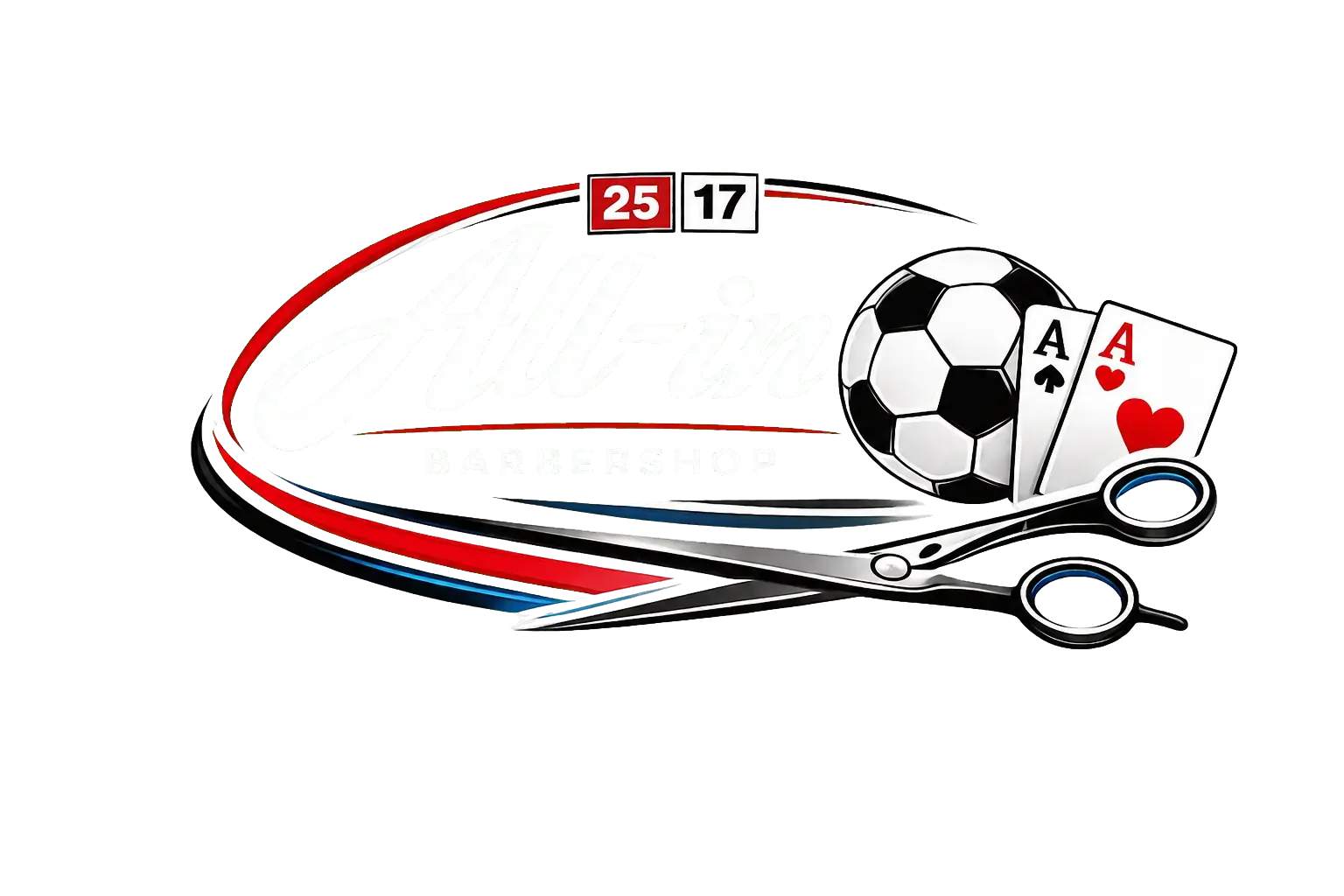 Logo barbershopu All-in